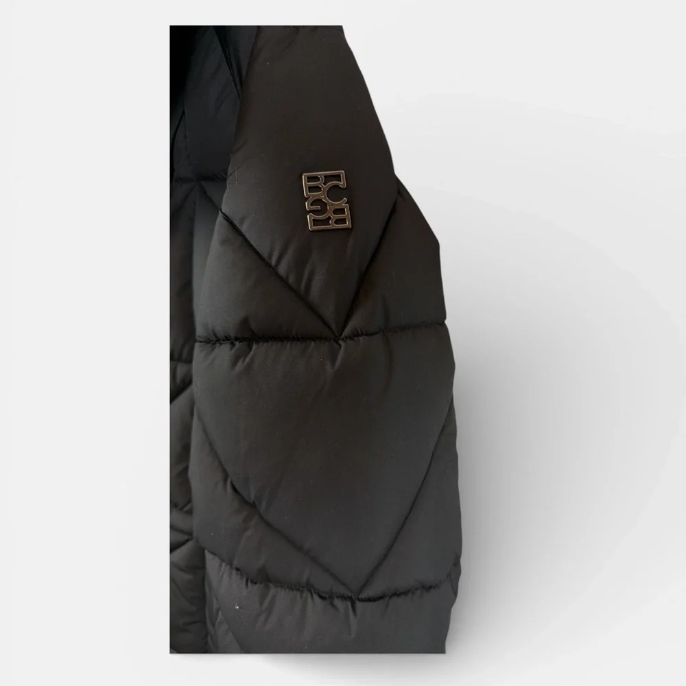 BCBG Cloud Collection Long Black Puffer Coat - Picture 6 of 8